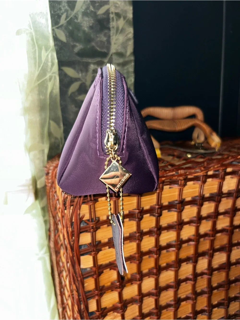 CHICECO Purple Zip Cosmetic Pouch -NWOT-